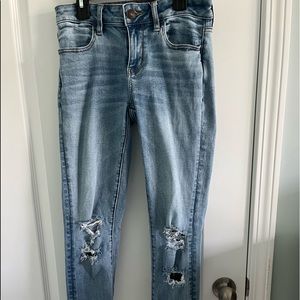 American Eagle Ripped Light Jeggings